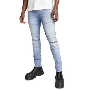 Moto Knee Zip Skinny Jeans